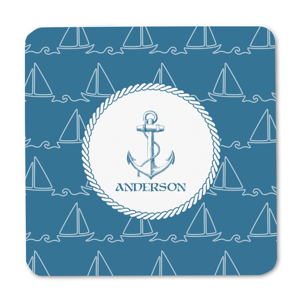 Rope Sail Boats Square Fridge Magnet - FRONT