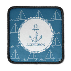 Rope Sail Boats Iron On Square Patch w/ Name or Text