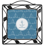 Rope Sail Boats Square Trivet (Personalized)