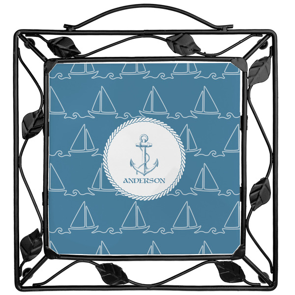 Custom Rope Sail Boats Square Trivet (Personalized)