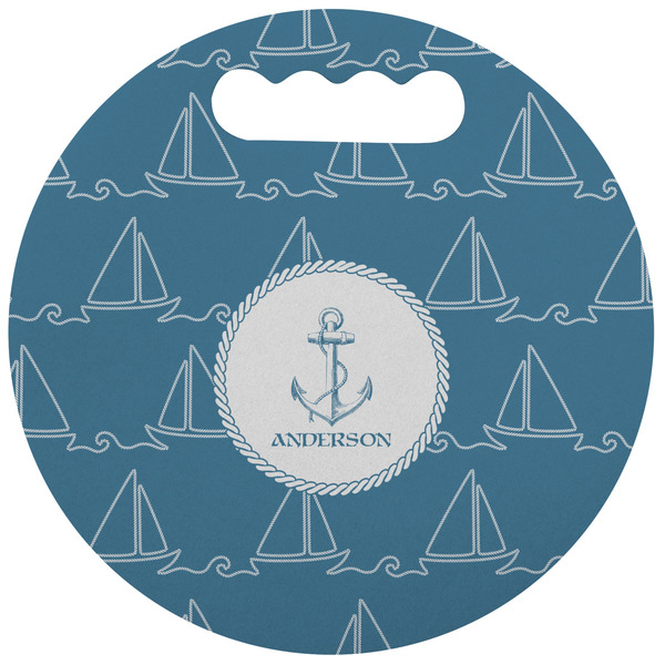 Custom Rope Sail Boats Stadium Cushion (Round) (Personalized)