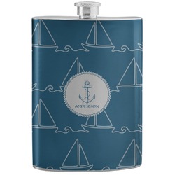 Rope Sail Boats Stainless Steel Flask (Personalized)