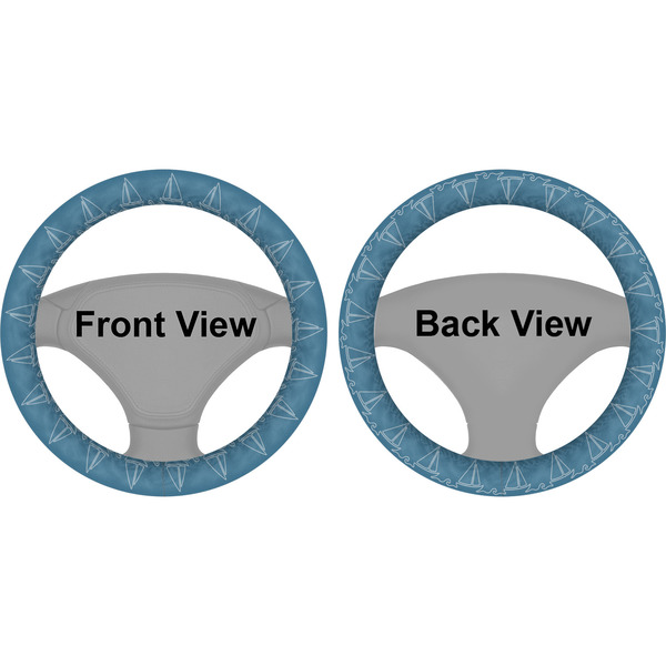 Rope Sail Boats Steering Wheel Cover- Front and Back