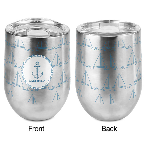 Rope Sail Boats Stemless Wine Tumbler - Full Print - Approval