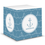 Rope Sail Boats Sticky Note Cube (Personalized)