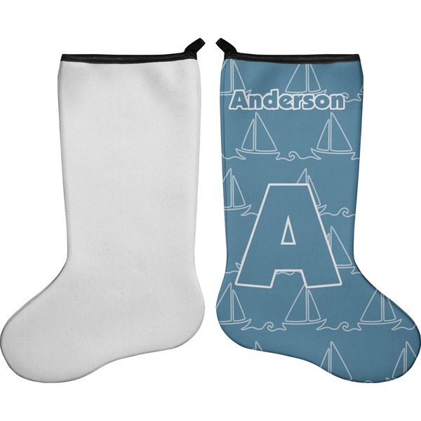 Rope Sail Boats Stocking - Single-Sided - Approval
