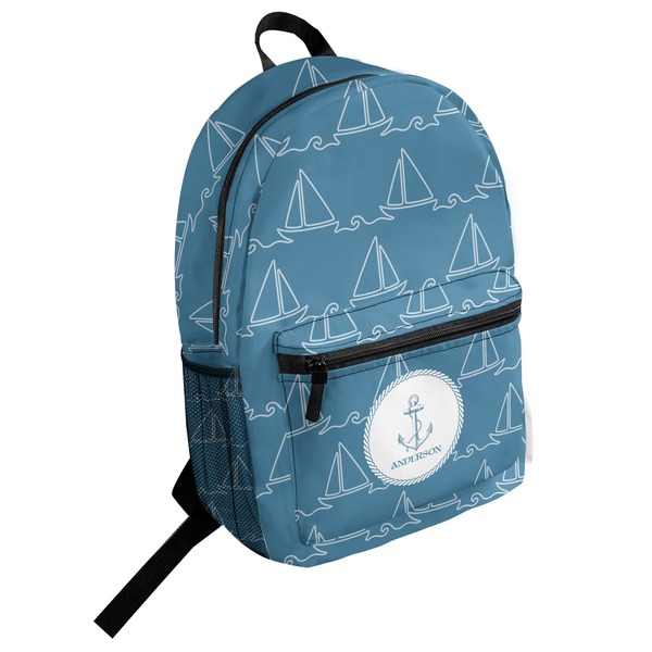 Custom Rope Sail Boats Student Backpack (Personalized)