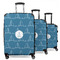 Rope Sail Boats 3 Piece Luggage Set - 20" Carry On, 24" Medium Checked, 28" Large Checked (Personalized)