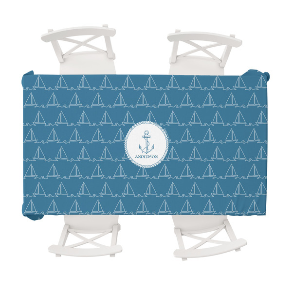 Custom Rope Sail Boats Tablecloth - 58"x102" (Personalized)