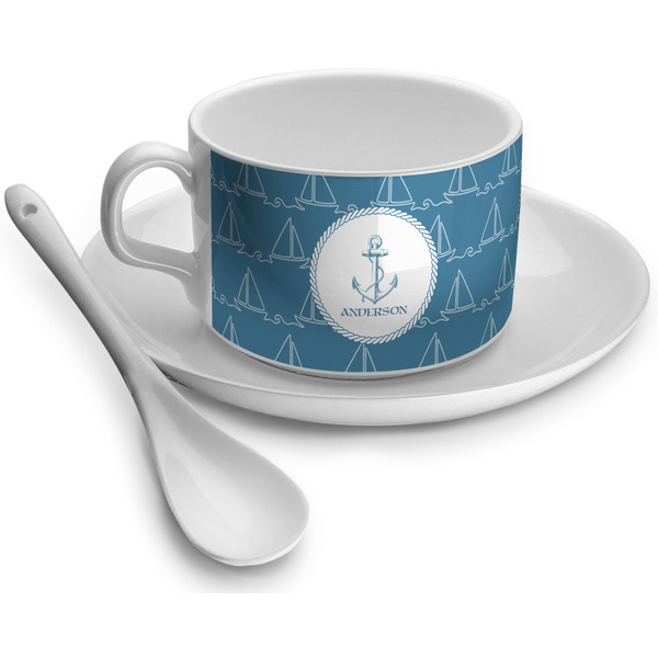 Custom Rope Sail Boats Tea Cup (Personalized)