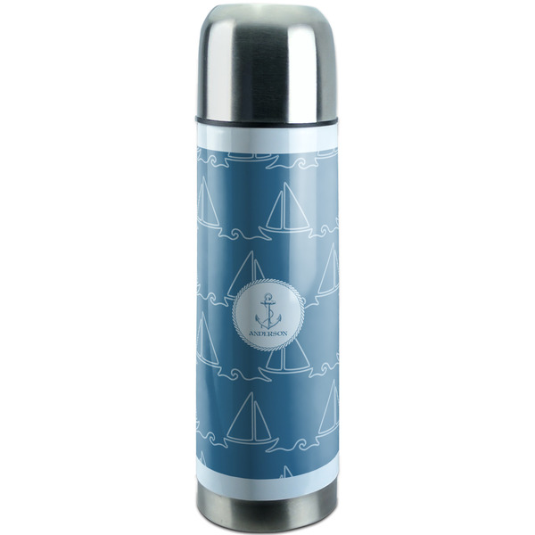 Custom Rope Sail Boats Stainless Steel Thermos (Personalized)