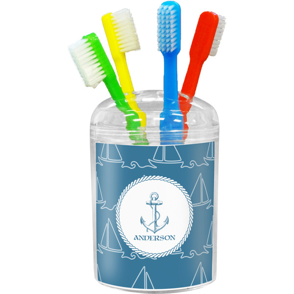 Custom Rope Sail Boats Toothbrush Holder (Personalized)