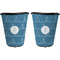 Rope Sail Boats Trash Can Black - Front and Back - Apvl