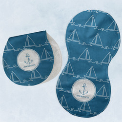 Rope Sail Boats Burp Pads - Velour - Set of 2 w/ Name or Text
