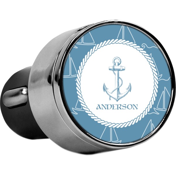 Custom Rope Sail Boats USB Car Charger (Personalized)