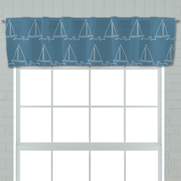 Rope Sail Boats Valance - Closeup on window