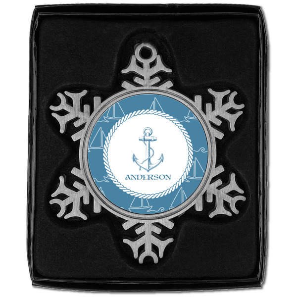 Rope Sail Boats Vintage Snowflake - In box