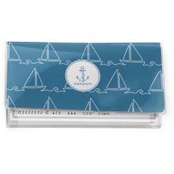 Rope Sail Boats Vinyl Checkbook Cover (Personalized)