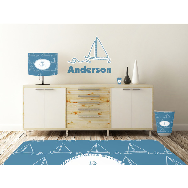 Rope Sail Boats Wall Graphic Decal Wooden Desk