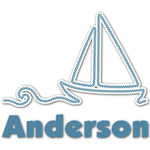 Rope Sail Boats Graphic Decal - Large (Personalized)