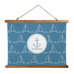 Rope Sail Boats Wall Hanging Tapestry - Wide (Personalized)