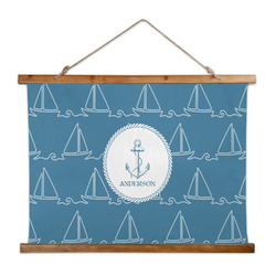 Rope Sail Boats Wall Hanging Tapestry - Wide (Personalized)