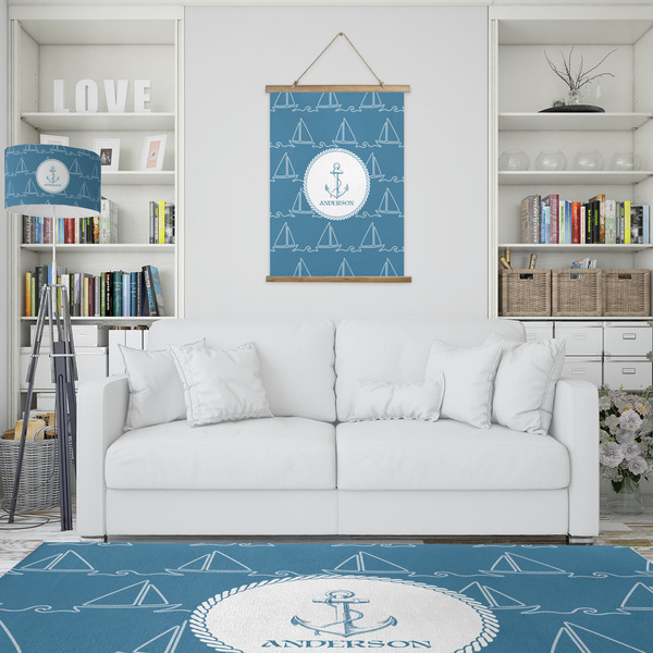 Rope Sail Boats Wall Hanging Tapestry - Portrait - IN CONTEXT