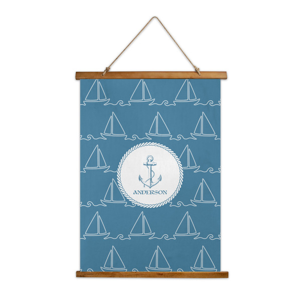 Custom Rope Sail Boats Wall Hanging Tapestry - Tall (Personalized)