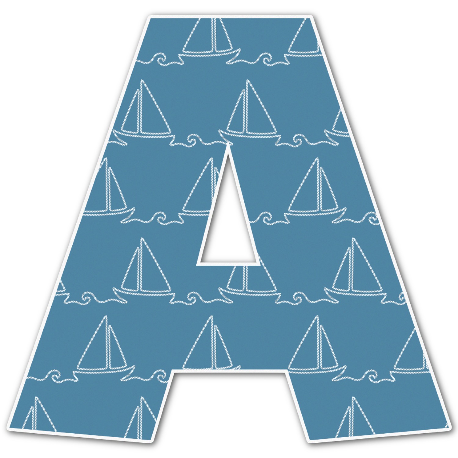 Custom Rope Sail Boats Letter Decal Custom Sizes (Personalized