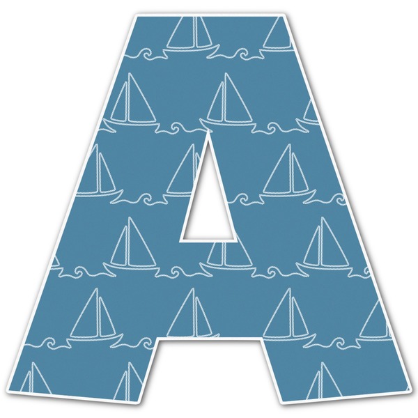 Custom Rope Sail Boats Letter Decal - Medium (Personalized)