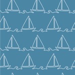 Rope Sail Boats Wallpaper & Surface Covering (Water Activated 24"x 24" Sample)