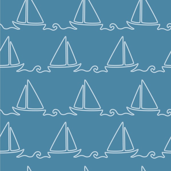 Custom Rope Sail Boats Wallpaper & Surface Covering (Water Activated 24"x 24" Sample)