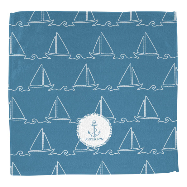 Rope Sail Boats Washcloth - Front - No Soap