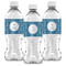 Rope Sail Boats Water Bottle Labels - Front View