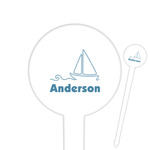 Rope Sail Boats Cocktail Picks - Round Plastic (Personalized)