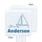 Rope Sail Boats White Plastic Stir Stick - Single Sided - Square - Approval