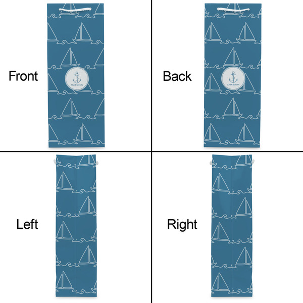 Rope Sail Boats Wine Gift Bag - Gloss - Approval