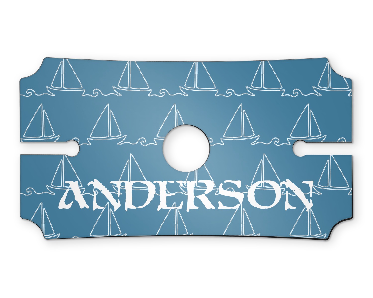 Custom Rope Sail Boats Wine Bottle & Glass Holder (Personalized) YouCustomizeIt