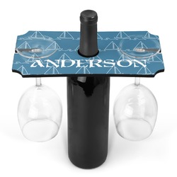 Rope Sail Boats Wine Bottle & Glass Holder (Personalized)