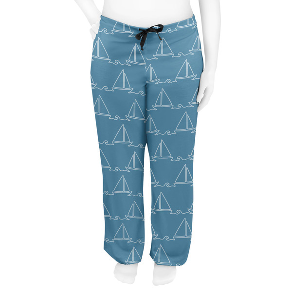 Rope Sail Boats Women's Pj on model - Front