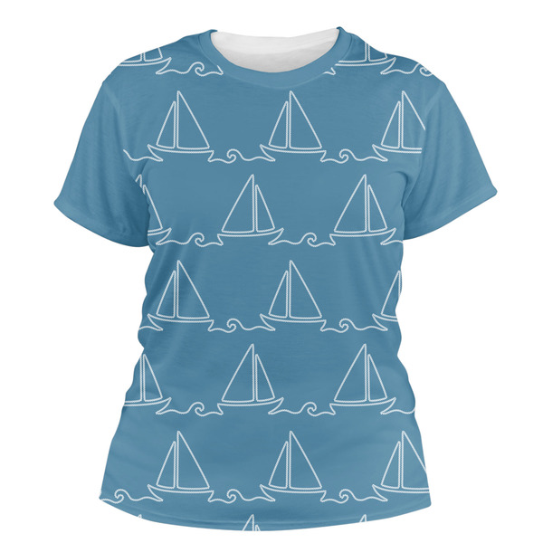 Custom Rope Sail Boats Women's Crew T-Shirt