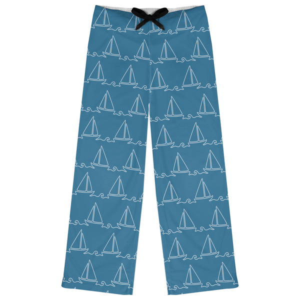 Custom Rope Sail Boats Womens Pajama Pants - S
