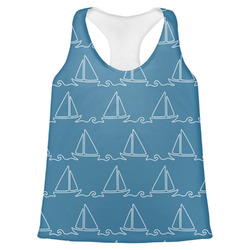 Rope Sail Boats Womens Racerback Tank Top