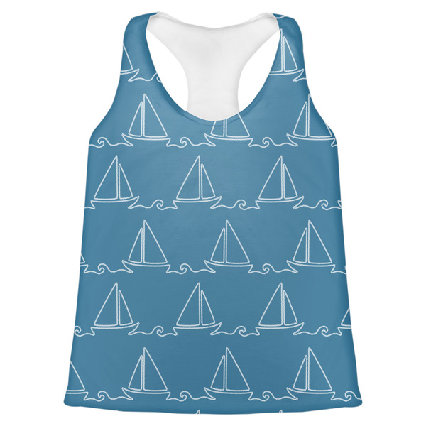 Custom Rope Sail Boats Womens Racerback Tank Top - 2X Large
