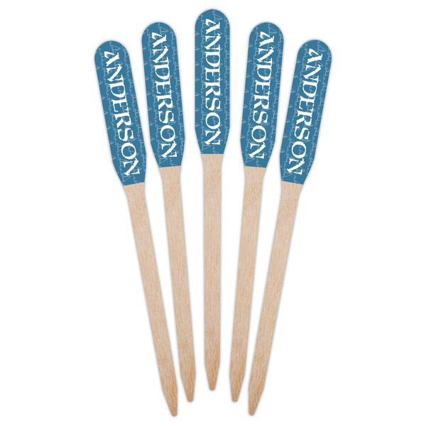 Rope Sail Boats Wooden Food Pick - Paddle - Fan View