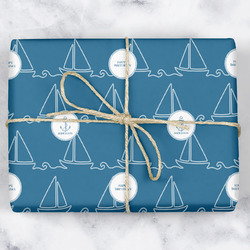 Rope Sail Boats Wrapping Paper (Personalized)