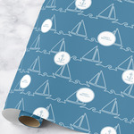 Rope Sail Boats Wrapping Paper Roll - Large (Personalized)