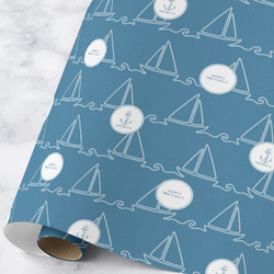 Rope Sail Boats Wrapping Paper Roll - Large - Matte (Personalized)