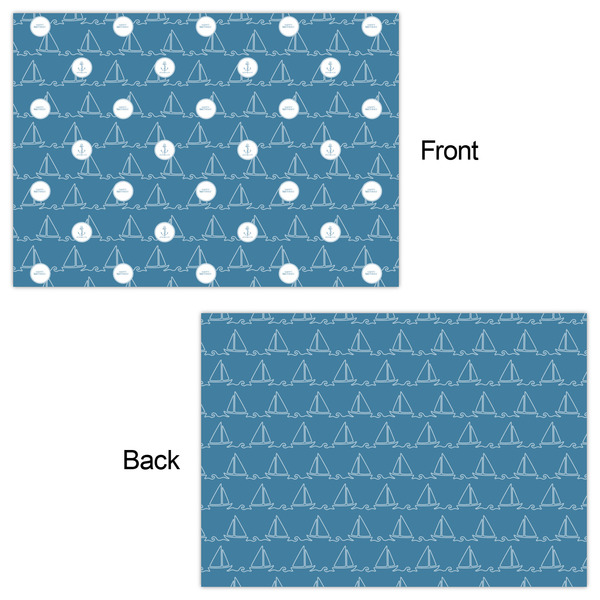 Rope Sail Boats Wrapping Paper Sheet - Double Sided - Front & Back