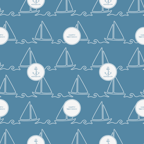 Rope Sail Boats Wrapping Paper Square